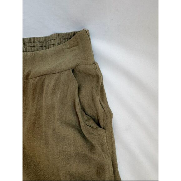 ANRABESS Linen Pants Boho Wide Leg High Waist Lounge Cropped S Lagenlook - Picture 5 of 12